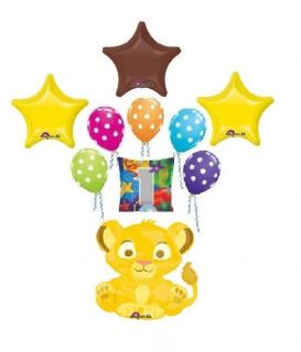   LION KING simba first 1st birthday balloons decorations party supplies