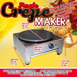 Singe Electric Crepe Machine Maker Pancake Breakfast Hotplate 16 