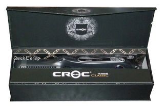 Turboion Croc classic 1.5 Titanium BLACK PLATES Hair Flat Iron, Heats 