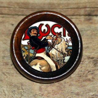   Horse Alphonse Mucha Altered Art Tie Tack or Ring or Brooch pin