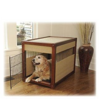 wicker dog crate in Crates