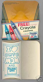 1960s Double Cola Bottle Rider Crayons MOM Soda