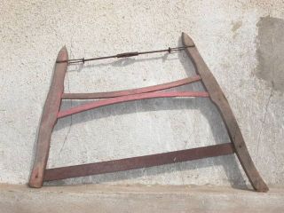 Antique Primitive Old Wood Hand Tool Buck Saw