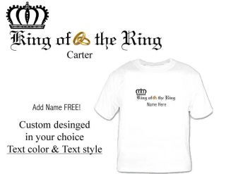   Ring Bearer Wedding T Shirt Gift King of the Ring 2 Crown