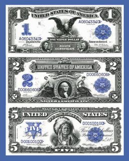 Replica 1899 4PC Set US Paper Money Currency Copy Note
