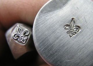 Jewellery Steel punch Fleur de lis Goldsmith Silvermith tool stamp 