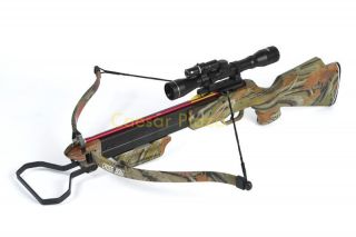 150 lb Camouflage Hunting Crossbow Bow w/ 4x20 Scope + 12 Bolts 