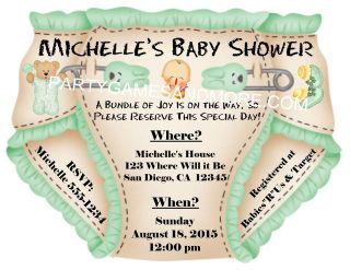   PERSONALIZED BABY SHOWER UMBRELLA PARTY INVITATIONS OR THANK YOU CARDS