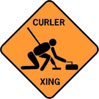 CURLER XING Aluminum Curling Sign Wont rust or fade