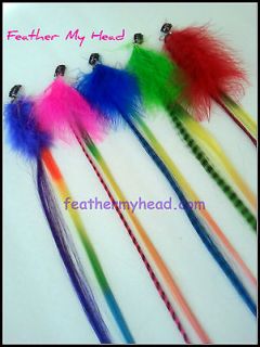 100 Clip In Feather Hair Extensions, Wholesale Lot, 5 Colors Available 