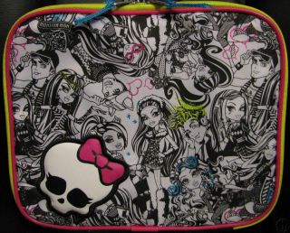   RELEASE MONSTER HIGH Doll SKULLETTE Insulated LUNCH BAG Tote School