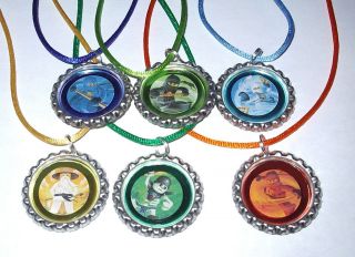 LEGO NINJAGO NECKLACE WITH MATCHING COLOR CORDS BIRTHDAY PARTY 