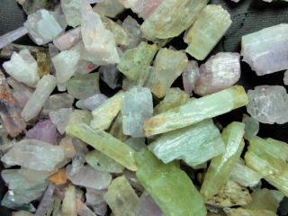   Lot of Kunzite Hiddenite Spoduemene GEM CRYSTAL ROUGH Mineral Pakistan
