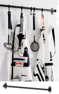 IKEA steel rail 22 pot pan utensil cutlery caddy holder bar towel 