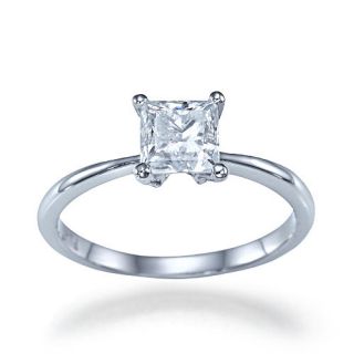   VS2 COLORLESS, CLEAN Princess Cut Diamond PLATINUM Engagement Ring