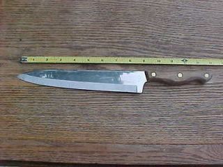 Vintage Large Chef Knife Jet Cut Kitchen Stainless Japan Full Tang