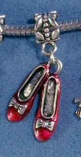 Wizard Dorothy Red Ruby Slippers of OZ Charms European Bead All Fits 
