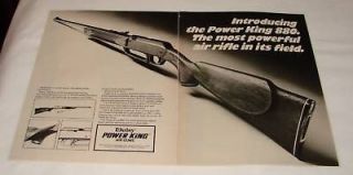 1972 two part Daisy bb gun ad ~ POWER KING 880