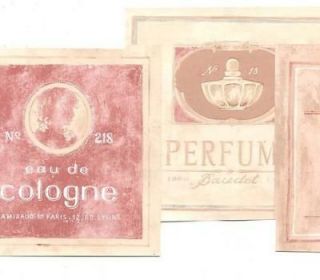 French Cologne & Perfume Label Wallpaper Border