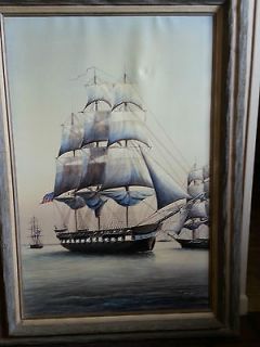 Newly listed Original Acrylic Painting On Canvas Old Ironsides By 