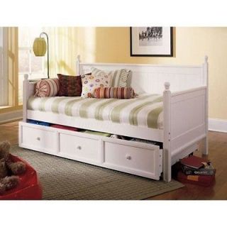 Casey Twin size Daybed with Trundle Storage Drawer in White Finish