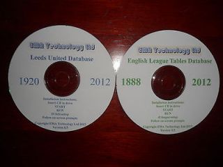   FC Database 1920 2012 & English League Tables Database 1888 2012