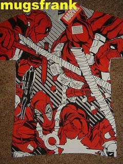 Nwt Deadpool X Men All Over Belt Marvel Comics Glow in Dark T Shirt