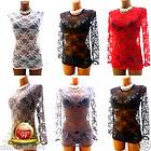 Women Vanessa Long Sleeve Made In France Lace Blouse T Shirt Top One 