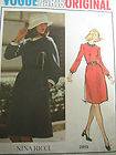 Vintage Vogue 2813 PARIS NINA RICCI DRESS Sewing Pattern Women Size 12