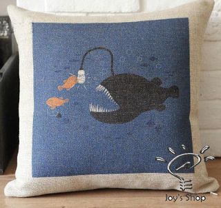   Whale Pattern cushion cover home decorative throw pillow case,17