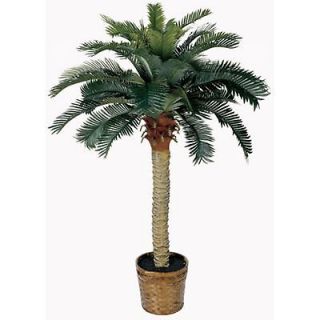 Decorative Natural Looking Artificial Potted 4 Sago Silk Palm Tree 
