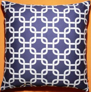   and White Chains Trellis Striped Decorative Throw Pillow Cover / Case
