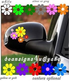 VW bug beetle jeep smart minni daisy 10 flowers mirror
