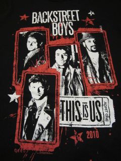 Backstreet Boys This is us 2010 tour shirt with dates Rare