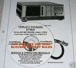 HP 8756A 1345A Ops Service Manuals + App Notes (8 vol.)