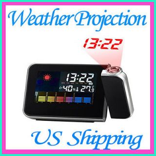 Weather Station Alarm Clock Digital Wireless Thermometer led Color 