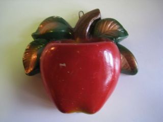 Contains Arkansas Red Clay Red Apple Chalk Figurine, Wall Pocket