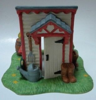 Partylite Garden House Shed Country Candle Tealight Holder Decor P0700