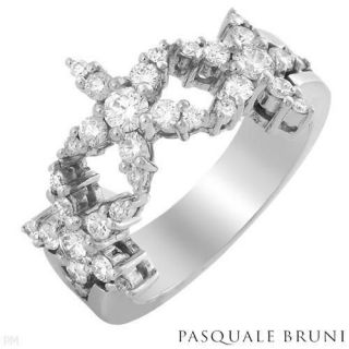 PASQUALE BRUNI STAR RING .90 CT DIAMONDS 18K WHIT GOLD NEW