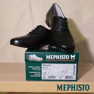 Mephisto PEGGY Womens Custom Oxfords, NEW Size 11 Black Leather 