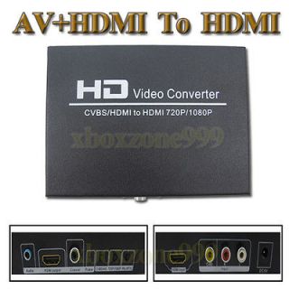   HD CVBS/AV NTSC/PAL to HDMI 720P/1080P HD Video Converter Wii PS3 PSP