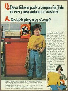 Tide Detergent & Gibson Washing Machines 1977 print ad / magazine ad 