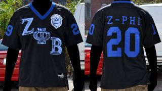 Zeta Phi Beta Short Sleeve Football Jersey S 3XL Z PHI B Black Zeta 