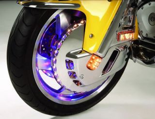 Show Chrome Goldwing GL1800 LED Lighted Front Rotor Cover   TriColor