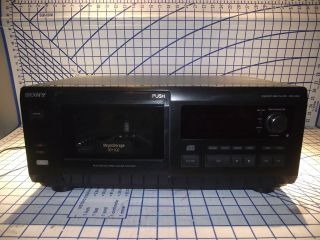 SONY CD PLAYER #CDP CX55 WITH 50 +1 CD STORAGE CHANGER GOOD CONDITION 