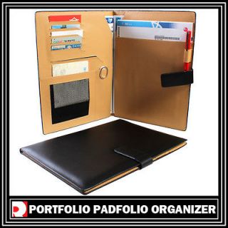 Simulated Leather Binder Portfolio Padfolio Organizer Planner, Magnet 