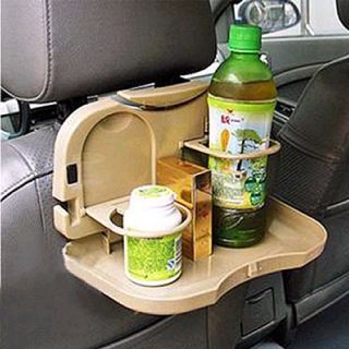 Foldable Car Auto Food Meal Drink Tray Desk Dining Table Water Cup 
