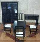   quality dollhouse furniture IDM complete dining room set w/ hutch 1/12