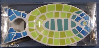 Outdoor Oasis Set of 4 Fish Plates Ocean Retreat Fish Shaped Brand NEW