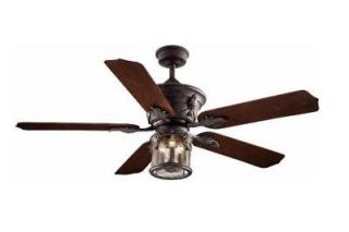 Hampton Bay Milton 52 inch Indoor Outdoor Ceiling Fan with Light Kit 